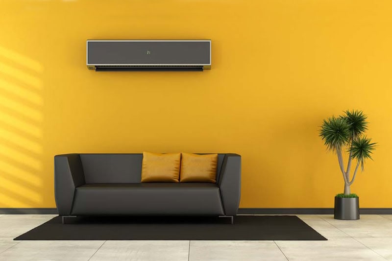Custom designed ductless mini split in Houston, Texas, home.