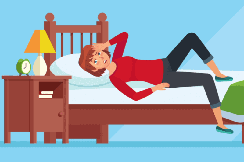 An illustration of a woman on a bed with a distressed look. How Can I Make My Home More Comfortable?